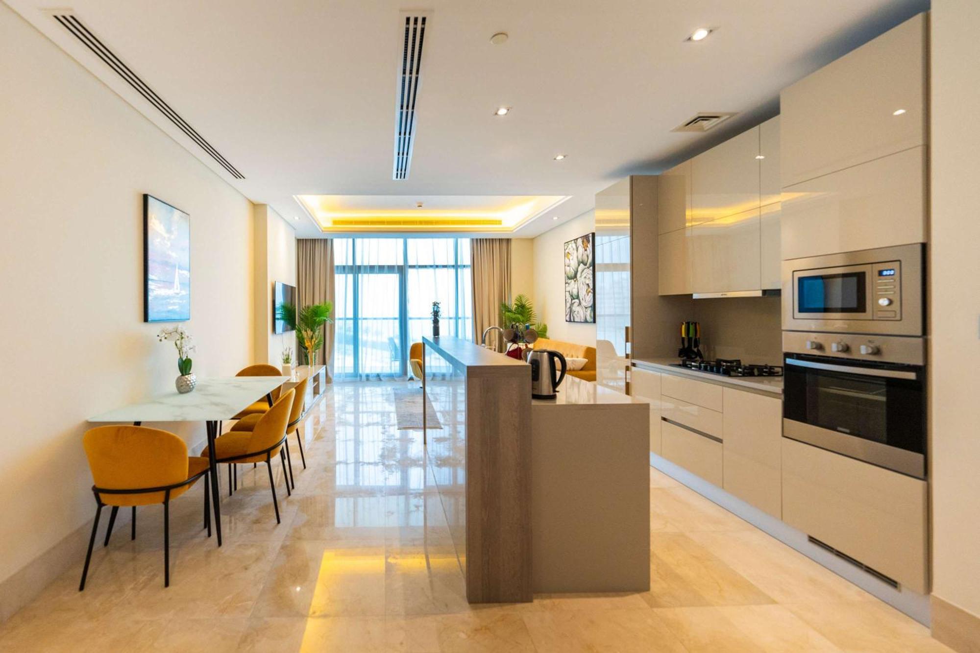 Spacious Beachfront 2 Bedroom Apartment - The 8 Dubái Exterior foto